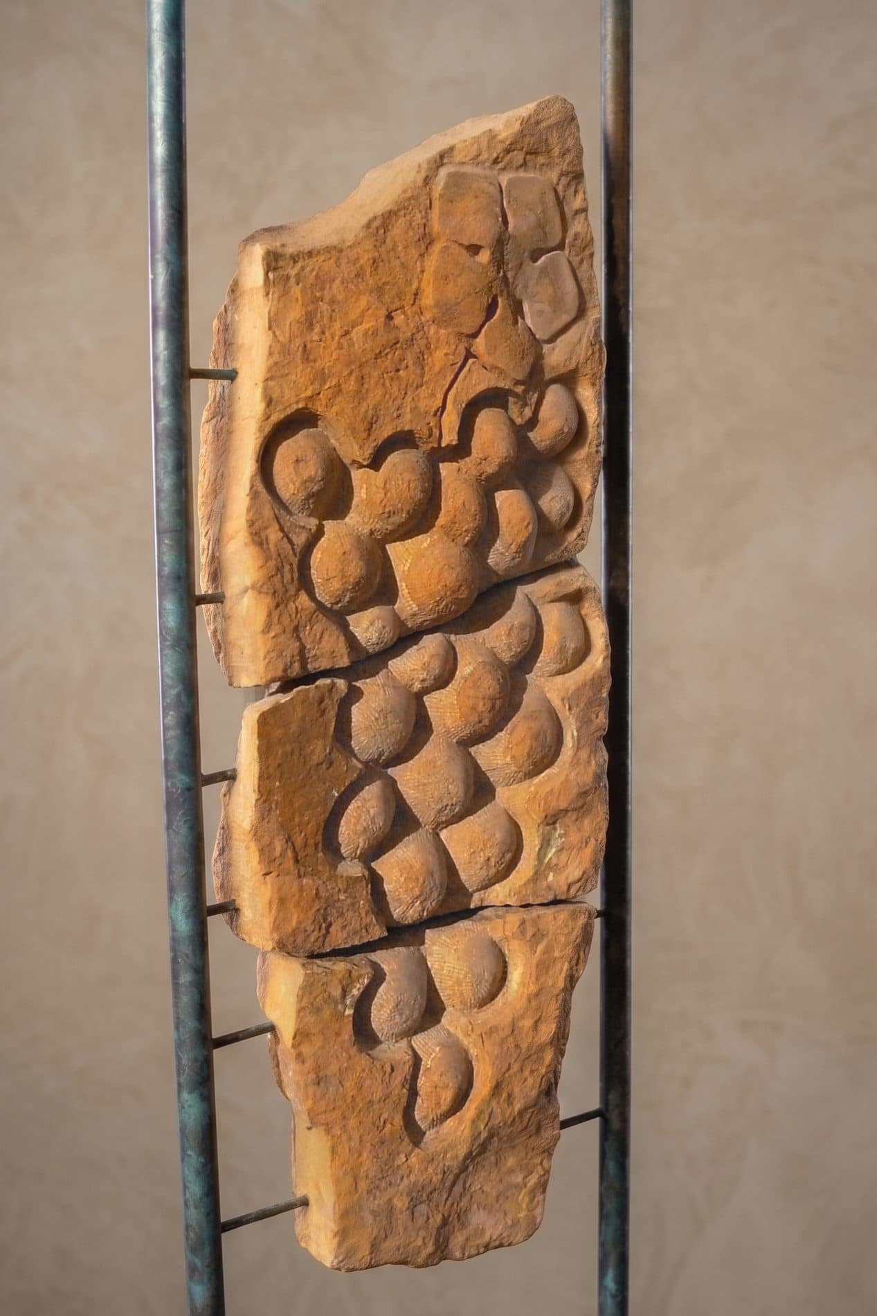 Grapes (Relief), Sandstone, W 58 × H 150 × D 15 cm