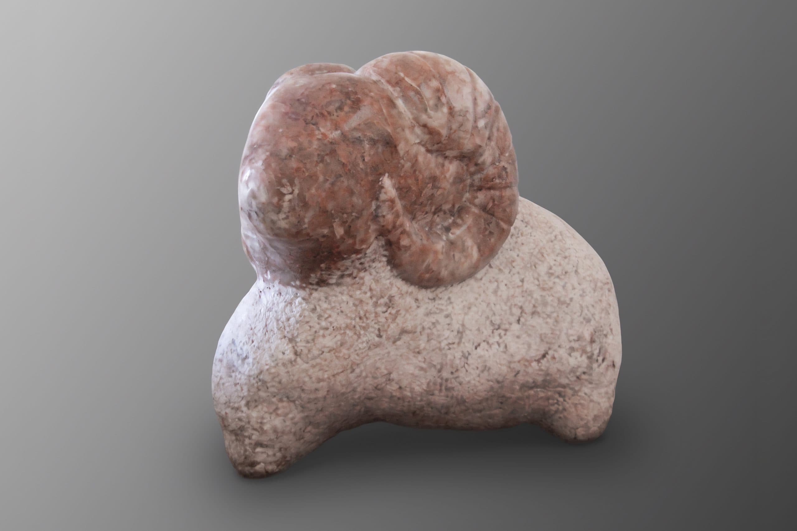 Lamb, Stone (alabaster), W 49 × H 38 × D 30 cm