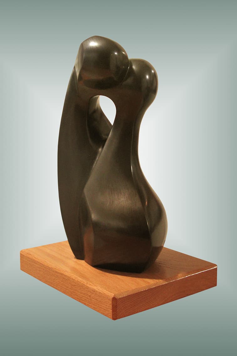The Kiss, Bronze, W 22 × H 32 × D 17 cm