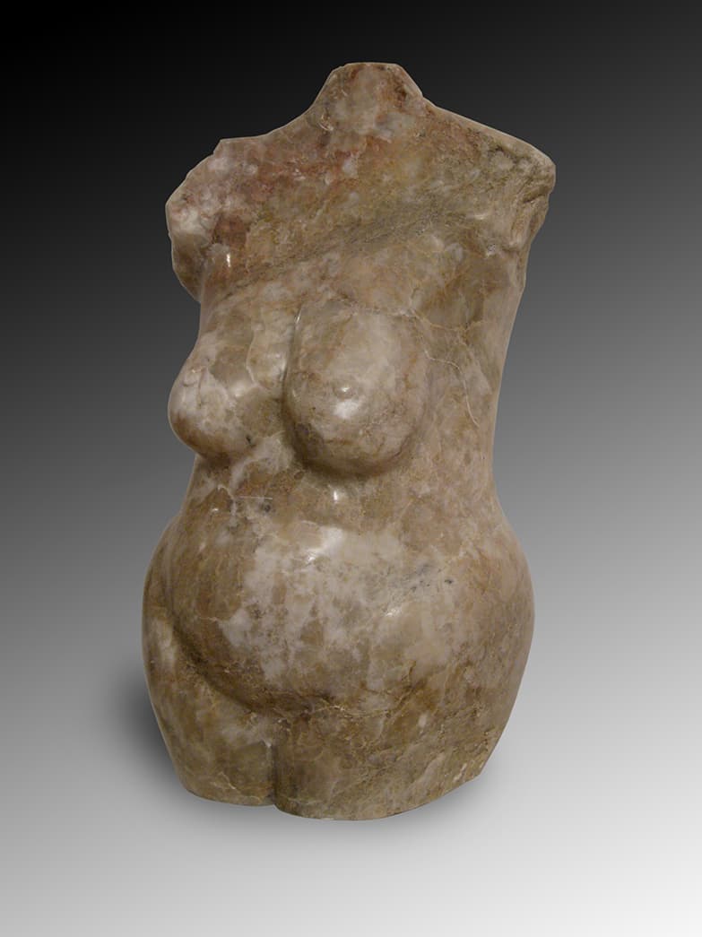 Woman, Stone (alabaster), W 30 × H 59 × D 30 cm